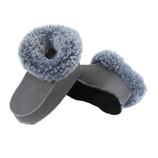 Fårskinnstofflor Handgjorda Grå