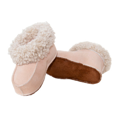 Fårskinnstofflor Handgjorda Ljusrosa