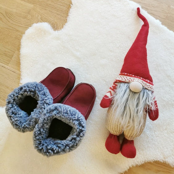 Fårskinnstofflor Handgjorda Christmas Edition