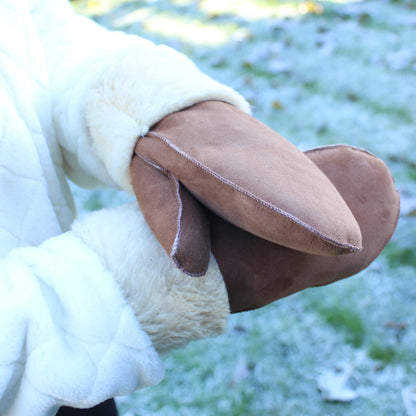 Fårskinnsvantar Handgjorda Ljusbrun