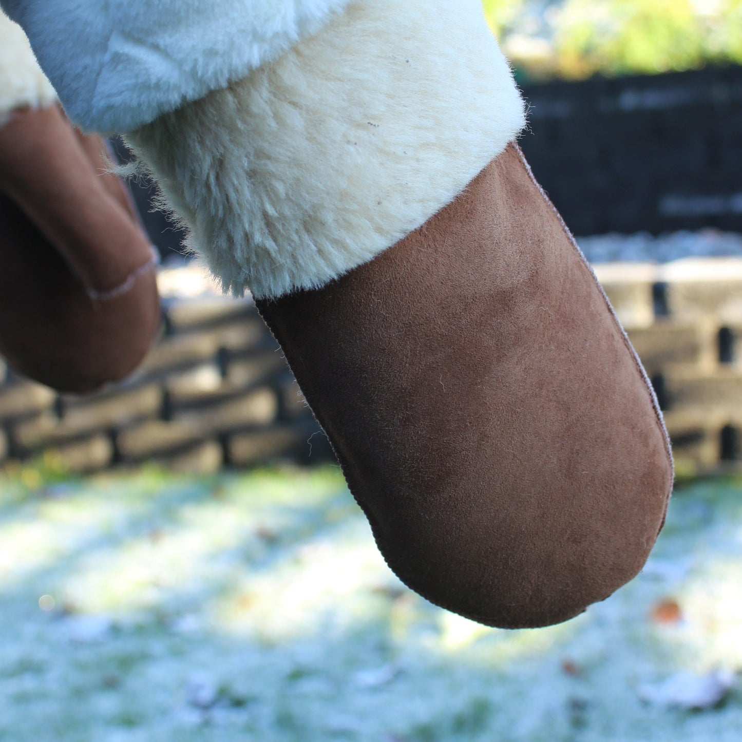 Fårskinnsvantar Handgjorda Ljusbrun