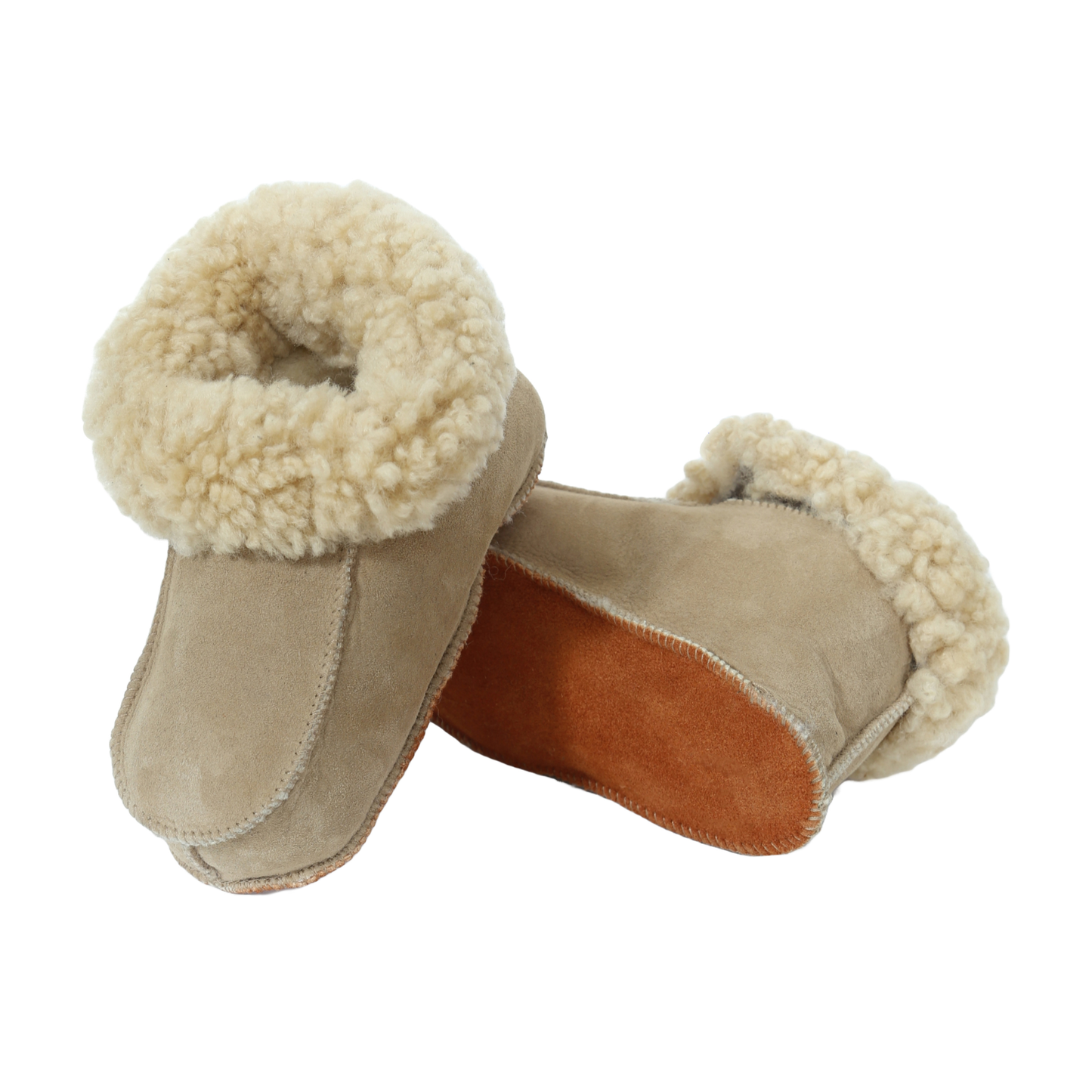 Fårskinnstofflor Handgjorda Beige - Barn